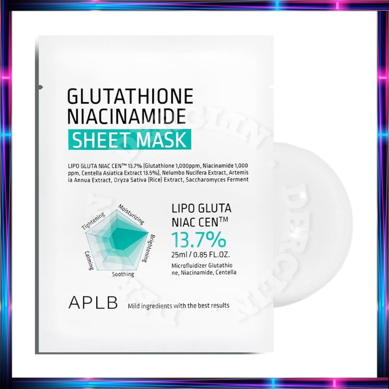 APLB Sheet Mask Coreana Glutatión Niacinamida