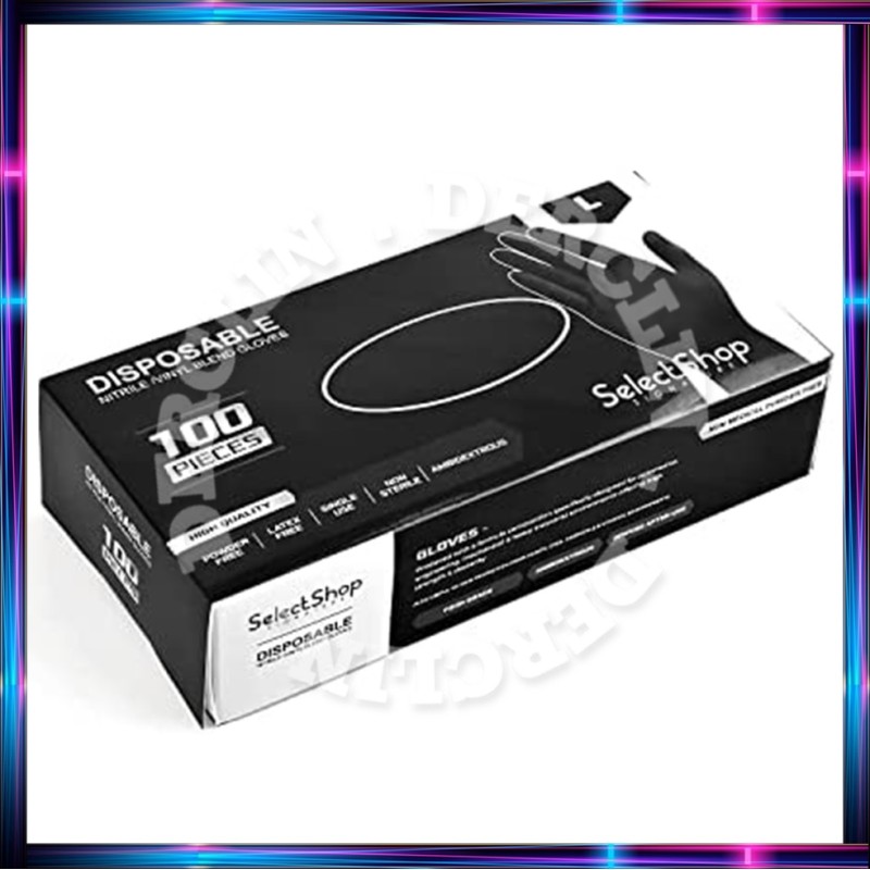 Caja 100 Guantes Nitrilo color NEGRO